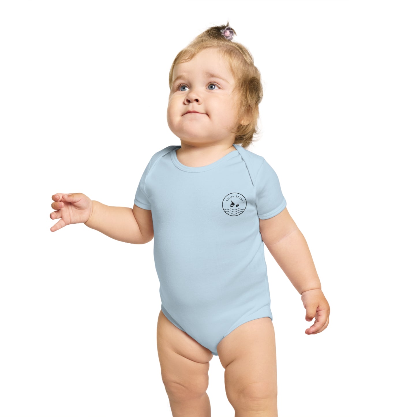Little Ships Short Sleeve Baby Bodysuit 3 COLOURS