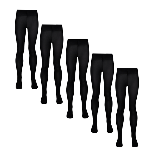 (5 Pack) Girls Tights BLACK