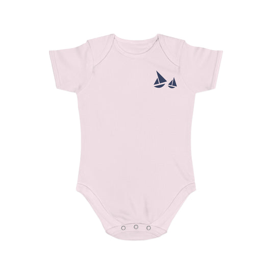 Little Ships Short Sleeve Mini Boats Baby Bodysuit 3 COLOURS